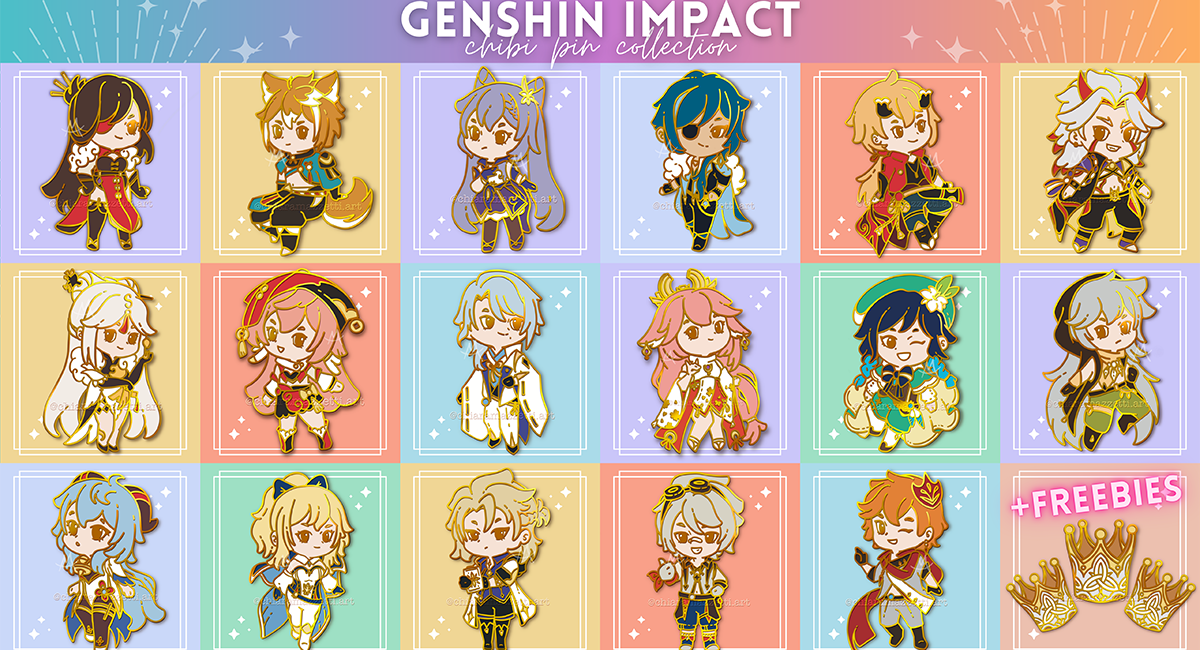 Genshin Impact ♕ Chibi Pin Collection